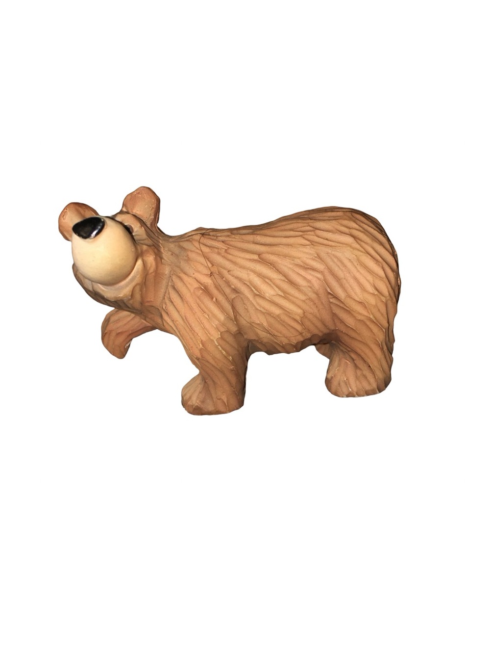 Small Brown Bear Figurine - Hand Painted